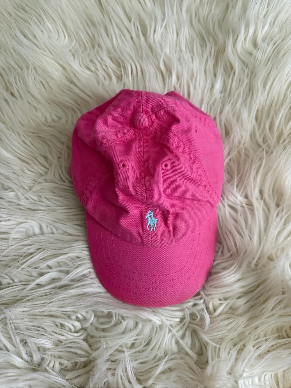 Toddler Girls Polo Ralph Lauren Pink Baseball Cap